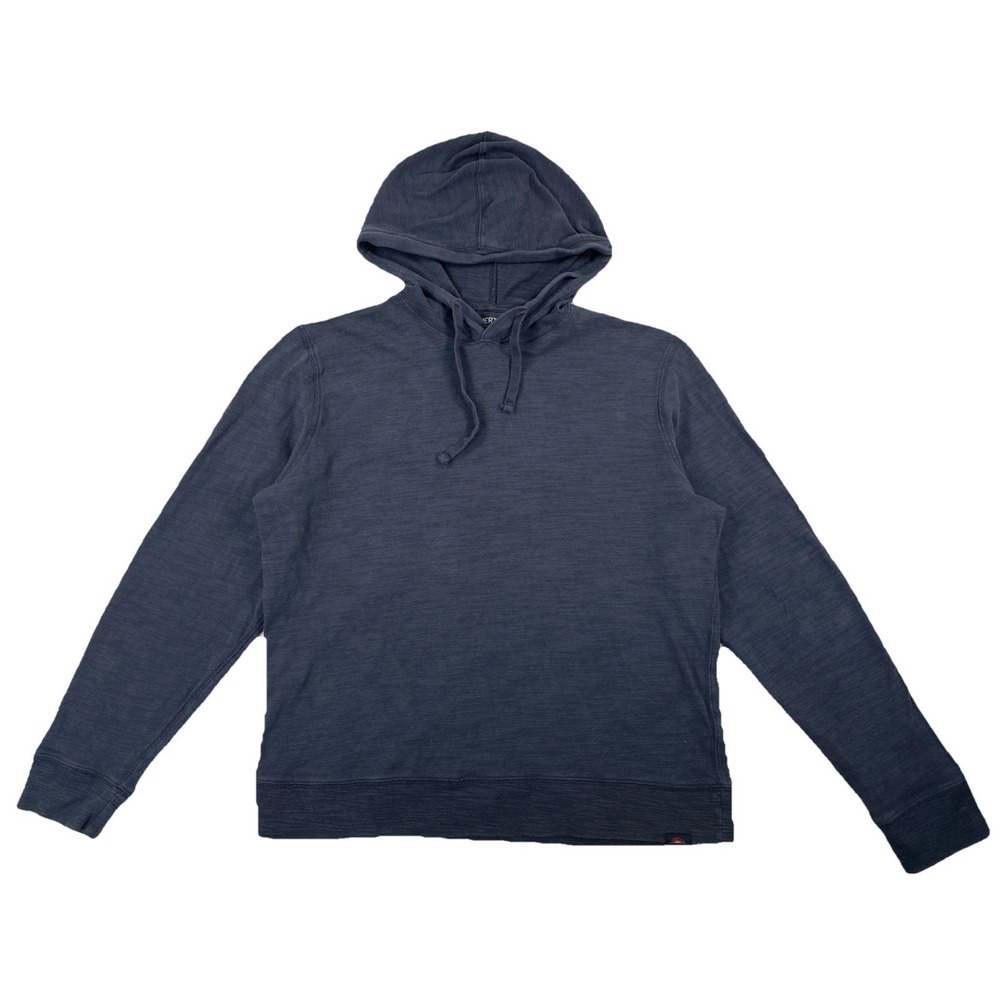 Faherty Sunwashed Slub Hoodie Men's Large Organic Cotton Navy Blue